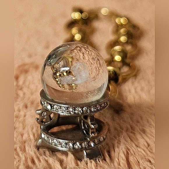 Juicy Couture Fortune Teller Love Crystal Ball Charm Bracelet Globe Pave Future - Picture 5 of 11